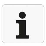 Vlak terreinbord 119x109mm - Pictogram Informatiepunt