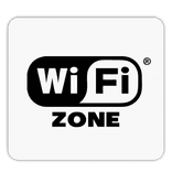 Vlak terreinbord 119x109mm - Pictogram WiFi-zone