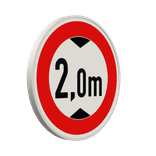 Verkehrszeichen 265 - Verbot für Fahrzeuge über angegebene tatsächliche Höhe