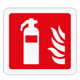 Vlak terreinbord 119x109mm - Pictogram Brandblusser