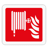 Vlak terreinbord 119x109mm - Pictogram Brandslang