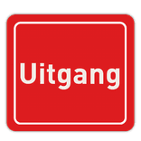 Vlak terreinbord 119x109mm - uitgang