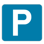 Vlak terreinbord 119x109mm - Pictogram Parking