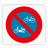 Vlak terreinbord 119x109mm - Pictogram (Brom-)fietsen stallen