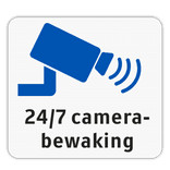 Vlak terreinbord 119x109mm - Pictogram Camerabewaking