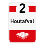 Informatiebord afval recycling - Houtafval
