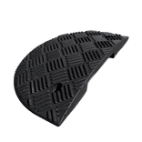 Ralentisseur rond en plastique recyclé - Ø420x50mm - jaune/noir (en deux pièces)