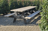 Grote picknicktafel 3 meter XL - type Oslo - Bicolor