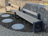 Parkbank - met rugleuning - Type Canvas 360 - Tweekleurig