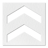 Wegmarkering spuitmal PVC (5mm) - Chevron pijlen