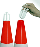 Embout porte-chaîne pour cône de chantier – Lot de 10 pièces