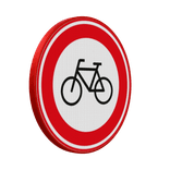 Verkeersbord gesloten voor fietsers RVV C14 - reflecterend
