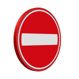 Verkeersbord verboden in te rijden RVV C02 - reflecterend