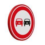 Verkeersbord inhalen verboden RVV F01 - reflecterend