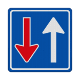 Verkeersbord tegenligger moet wachten RVV F06 - reflecterend