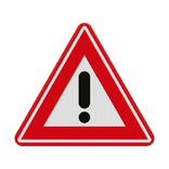 Verkeersbord waarschuwing gevaar RVV J37 - reflecterend