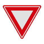 Verkeersbord voorrangskruising, verleen voorrang RVV B06 - reflecterend