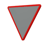 Verkeersbord voorrangskruising, verleen voorrang RVV B06 - reflecterend