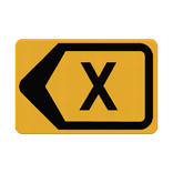 Omleidingsbord pijlkader linkswijzend met opdruk reflecterend