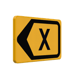 Omleidingsbord pijlkader linkswijzend met opdruk reflecterend