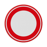 Verkeersbord rond zonder opdruk/interieur - reflecterend