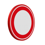 Verkeersbord rond zonder opdruk/interieur - reflecterend