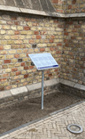 Montagepaal aluminium 45 graden - schuine infotafel - Ø48mm