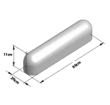 Butée de parking en béton blanc 900x200x110mm – 36kg