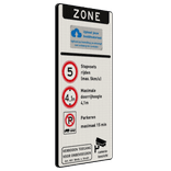 Verkeersbord zone verzorgingsplaats verkeersregels vrachtverkeer - reflecterend