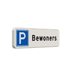 Parkeerplaats bord parkeren bewoners - reflecterend