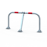 Arceau anti-stationnement rabattable avec serrure cylindrée