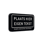 Tekstbord 2:1 met modern kader met onderregel zwart/wit