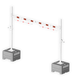 Limiteur de hauteur variable 1,8 - 2,8 mètres - Horizontal et rotatif en une pièce - Montage dans le sol
