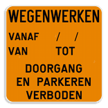 Verkeersbord WEGENWERKEN