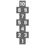 Hinkelpad tegels grijs/wit 300x300mm - 1 t/m 10 complete set