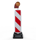 Leitbaken NOX mit Warnleuchte und Fußplatte komplett