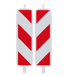 Kunststoffbake Typ 60, doppelseitig, rot/weiß reflektierend