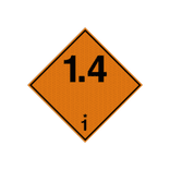 Pictogram ADR 1.4 gering gevaar voor ontploffing - reflecterend