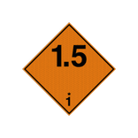 Pictogram ADR 1.5 zeer weinig gevoelige stoffen met gevaar voor massale explosie - reflecterend