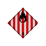 Pictogram ADR 4.1 - Brandbare vaste stoffen - reflecterend