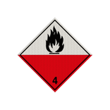 Pictogram ADR 4.2 - Zelfontbrandende stoffen - reflecterend