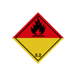 Pictogram ADR 5.2 - Organische peroxiden - reflecterend