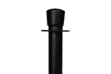 Ensemble de 2 poteaux de guidage noirs avec cordon noir – Tête ovale
