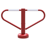 Barrière anti-stationnement de parking Crash Proof - rouge - rabattble - serrure cylindrée