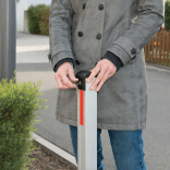 Poteau anti-stationnement rabattable aluminium avec pédale