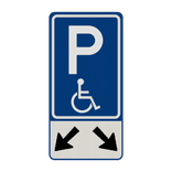 Verkeersbord RVV E06-OB504 Parkeren mindervaliden 2 vakken
