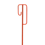 Paaltjes voor lint, gaas of ketting - 1200xØ14mm rood gelakt staal