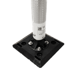 TS-KICKFLEX-ZW flexibele kunststof veerpaal Ø60x1000mm zwart/wit reflecterend - met veermechanisme