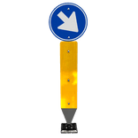 TS-KICKFLEX-BB22 incl. RVV D02 Ø400mm reflecterend - met veermechanisme