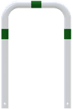 Beschermbeugel staal wit/groen Ø76x750x1150mm met grondanker